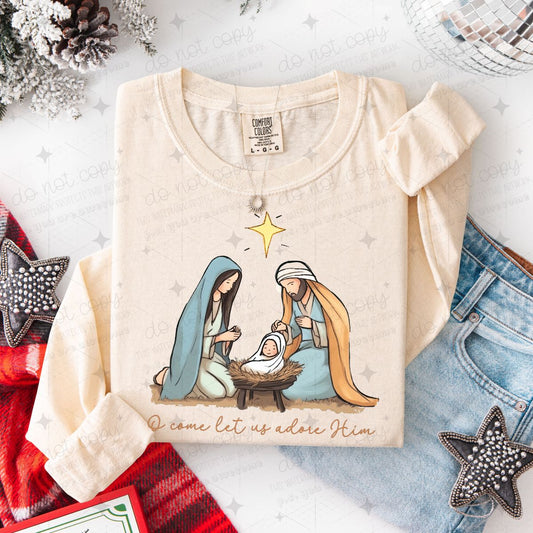 O COME LET US ADORE HIM - DTF TRANSFER