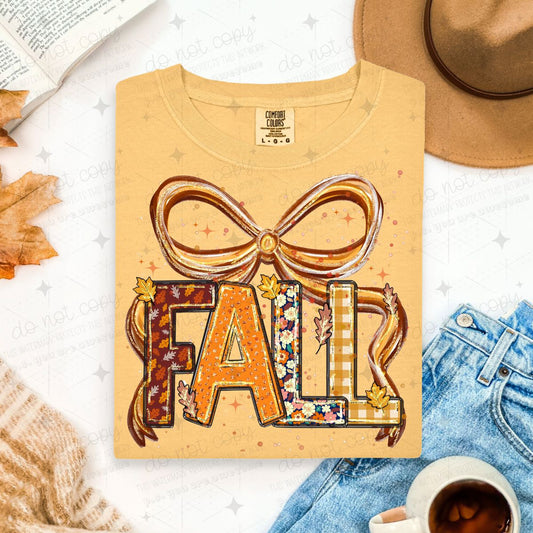 COQUETTE FALL - FAUX GLITTER - DTF TRANSFER