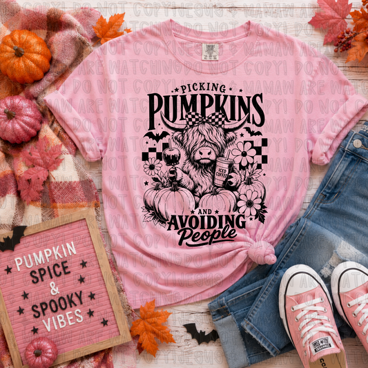 PICKING PUMPKINS AND AVOIDING PEOPLE - DTF TRANSFER