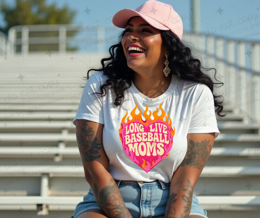 LONG LIVE BASEBALL MOMS - DTF TRANSFER