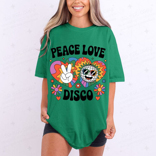 PEACE LOVE DISCO - DTF TRANSFER