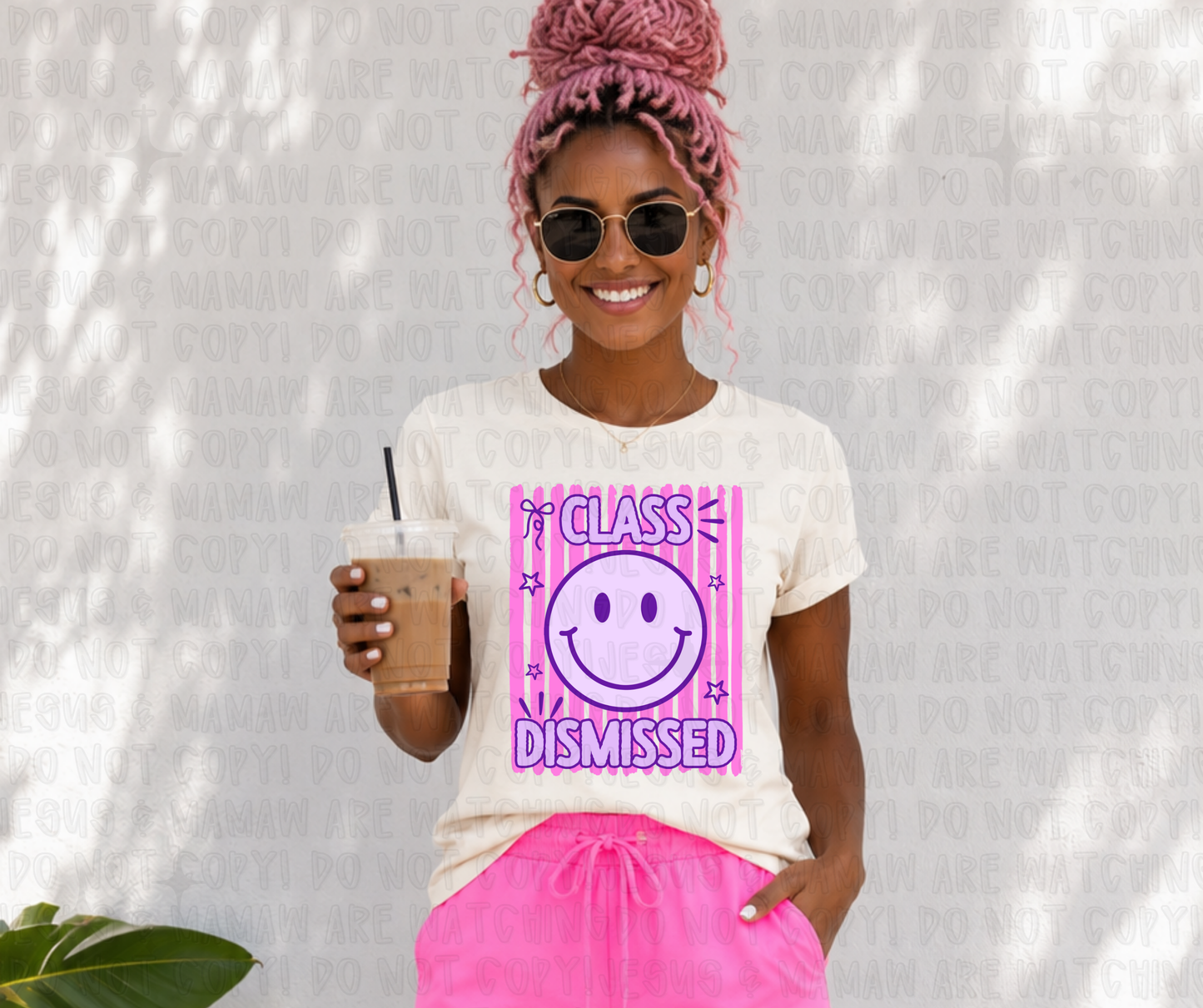 CLASS DISMISSED SMILEY - DTF TRANSFER