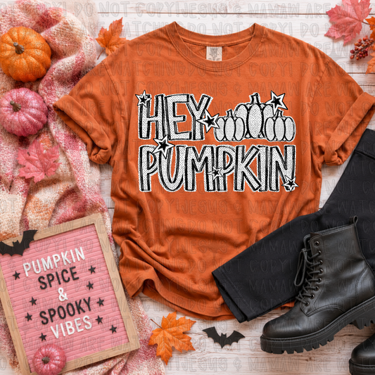 HEY PUMPKIN DOTTIE - DTF TRANSFER
