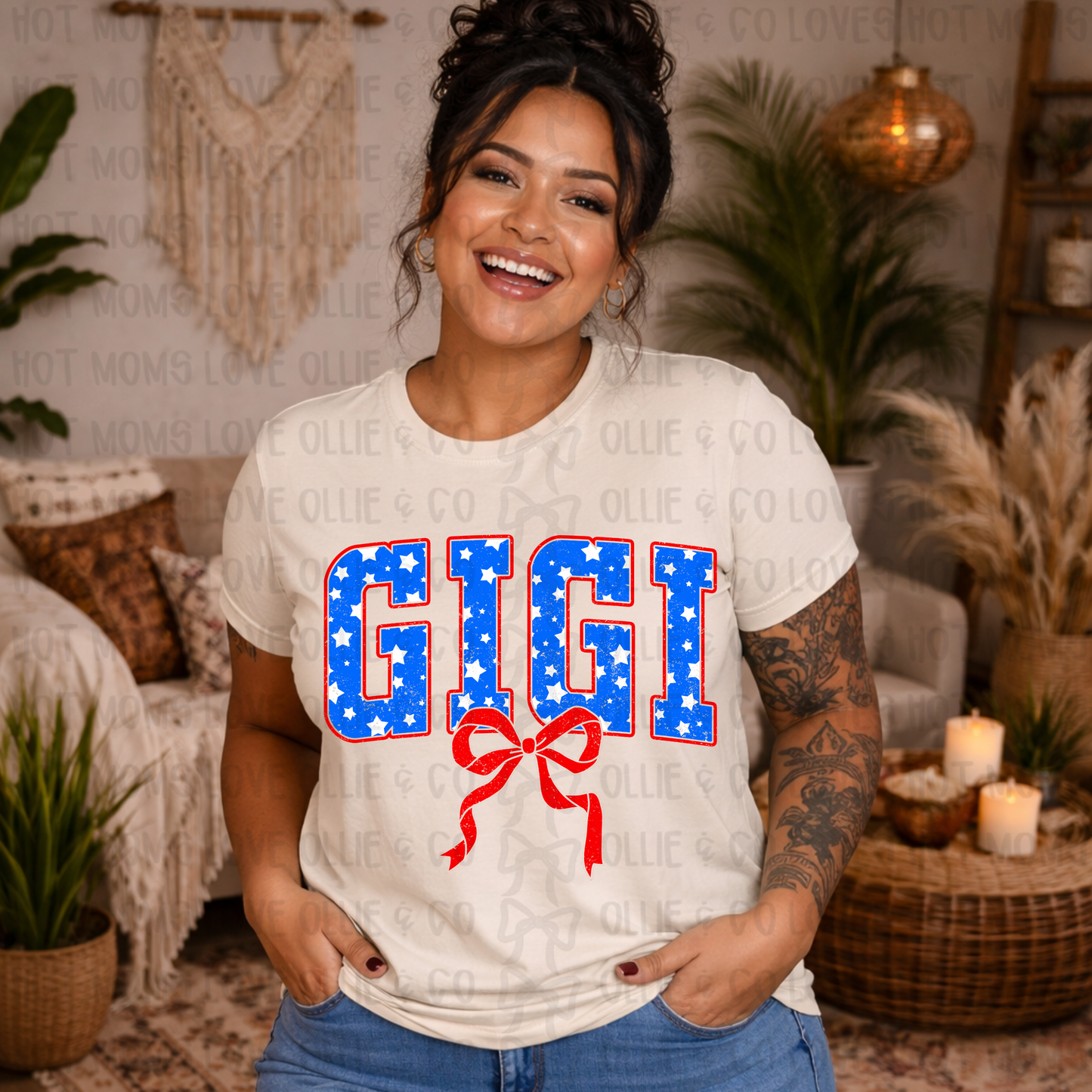 GIGI STARS BOW - DTF TRANSFER