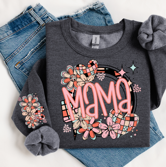 DAISY HEART NAMES MAMA - DTF TRANSFER