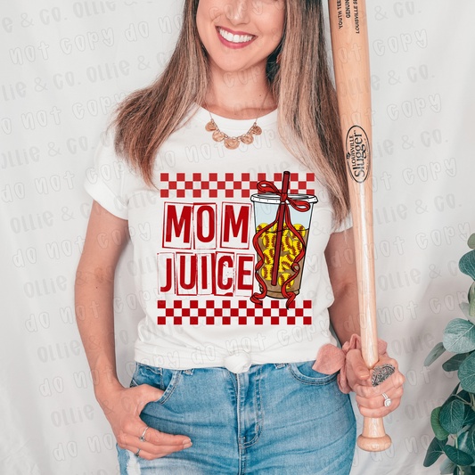 MOM JUICE SOFTBALL RED - DTF TRANSFER