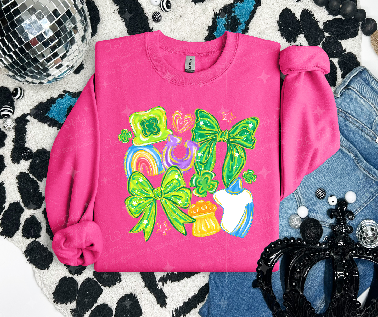 LUCKY SAINT PATRICK'S DAY DOODLE - DTF TRANSFER