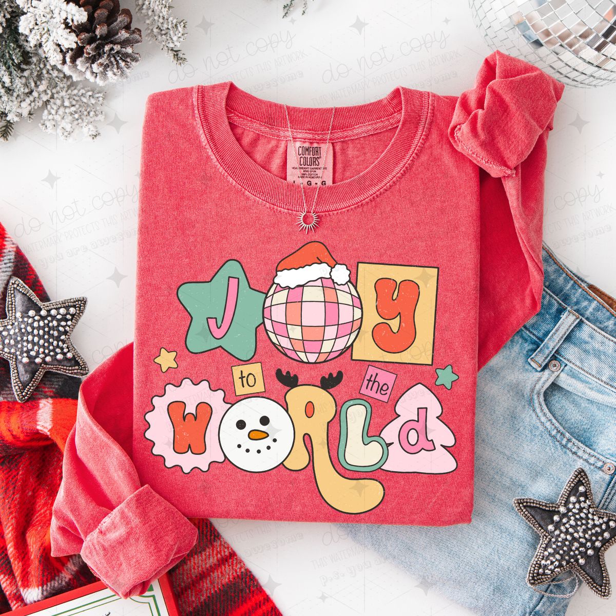 JOY TO THE WORLD - DTF TRANSFER