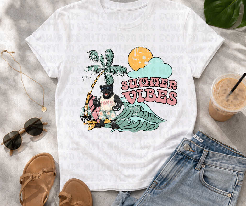 SUMMER VIBES PANTHERS - DTF TRANSFER