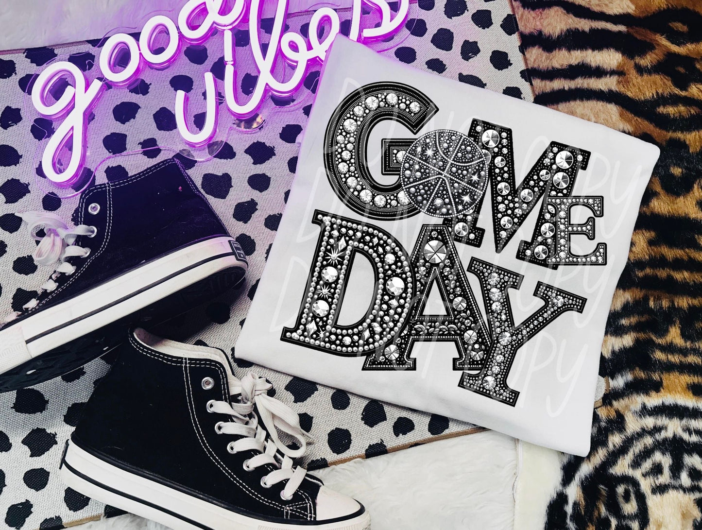 GAME DAY - FAUX RHINESTONES - DTF TRANSFER