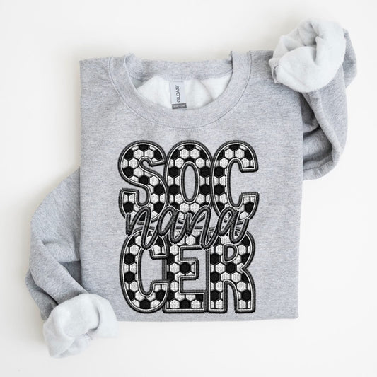 SOCCER NAMES - FAUX EMBROIDERY - DTF TRANSFER