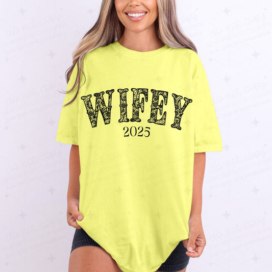 WIFEY 2025 - FAUX LACE - DTF TRANSFER