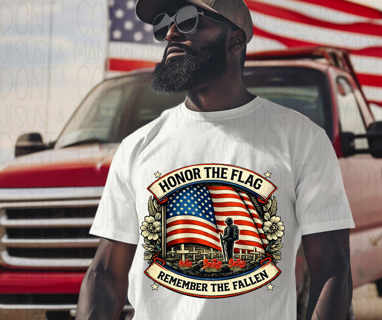 HONOR THE FLAG REMEMBER THE FALLEN - DTF TRANSFER