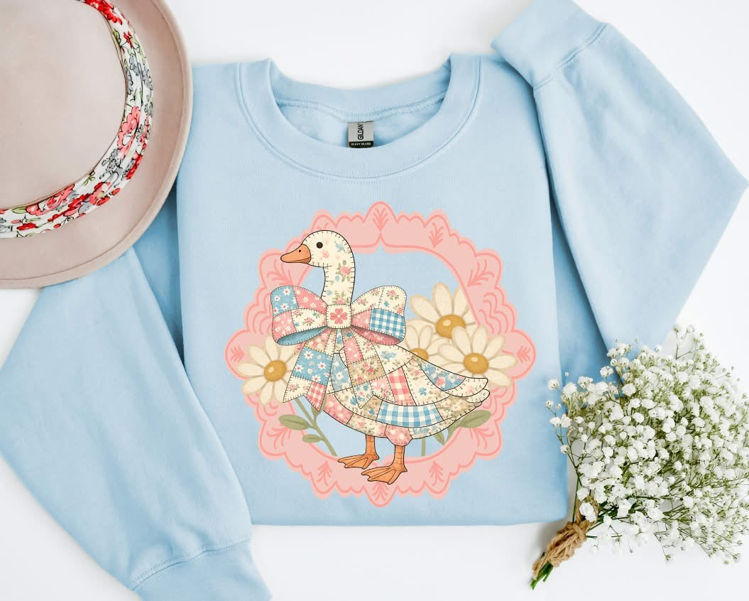 QUILTED GOOSE IN FRAME - DTF TRANSFER