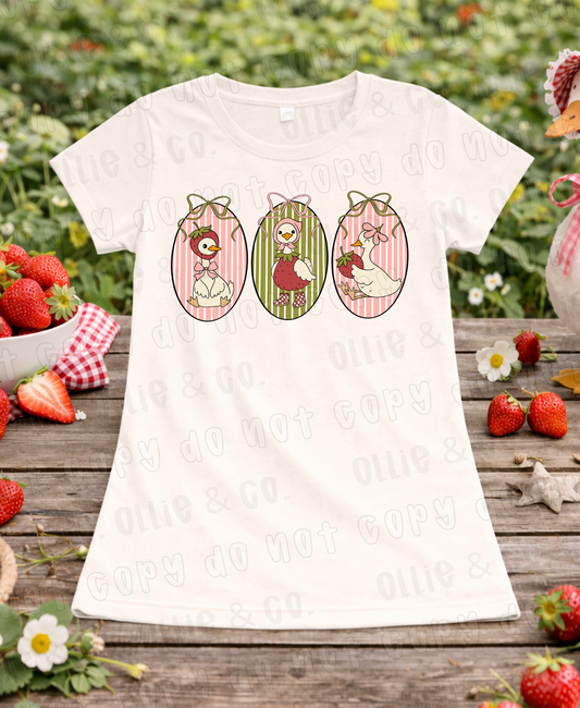STRAWBERRY GOOSE COQUETTE FRAMES - DTF TRANSFER