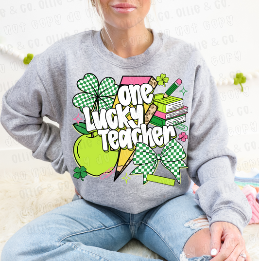 ONE LUCKY TEACHER - DTF TRANSFER