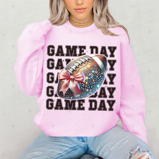 COQUETTE GAME DAY - FAUX RHINESTONES - DTF TRANSFER