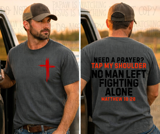 NEED A PRAYER RED - FRONT+BACK - DTF TRANSFER