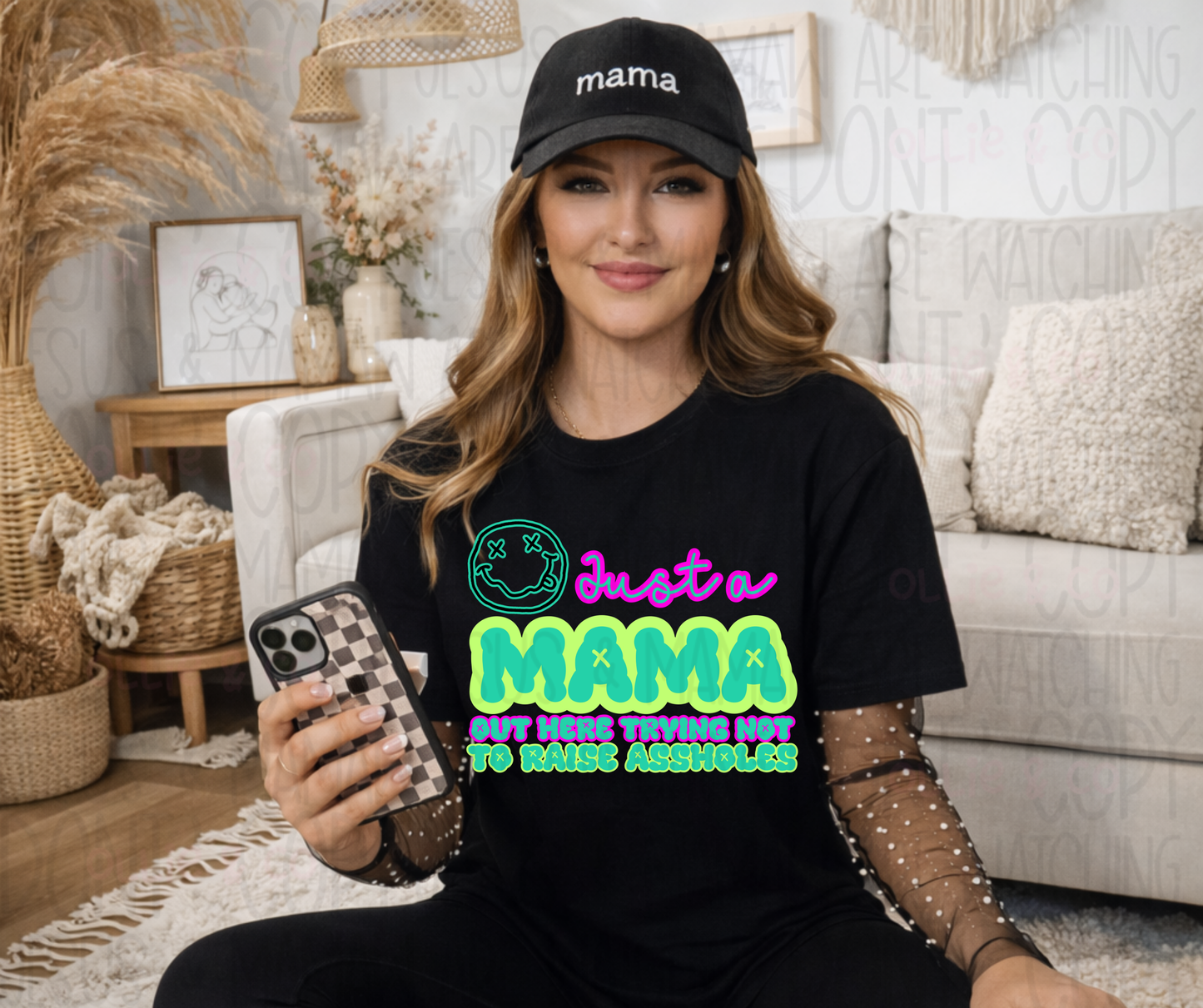 JUST A MAMA - DTF TRANSFER