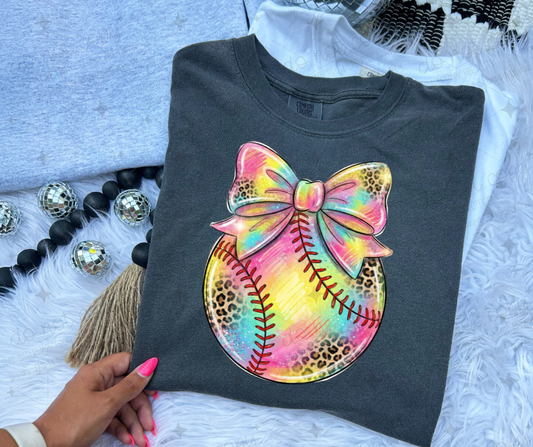 PASTEL LEOPARD SOFTBALL - DTF TRANSFER