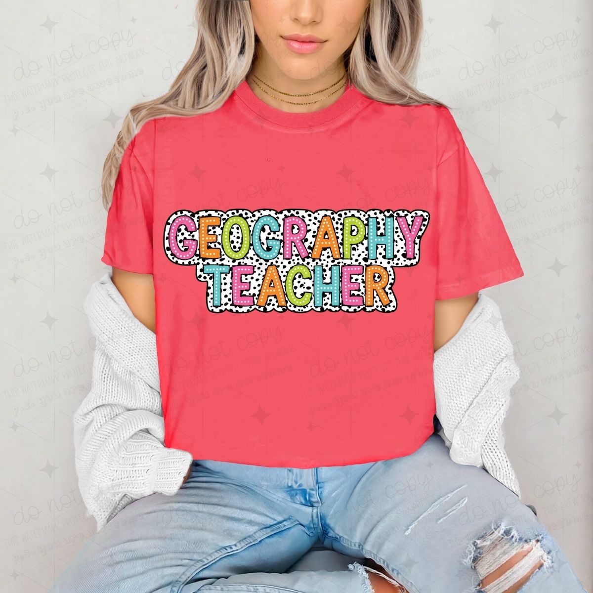 GEOGRAPHY TEACHER - DTF TRANSFER