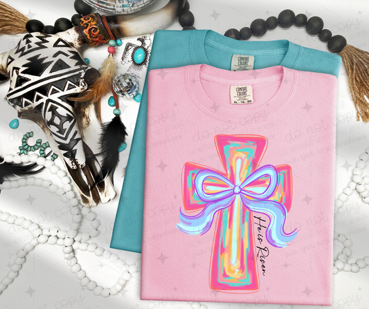 PINK BRUSHSTROKE CROSS - DTF TRANSFER