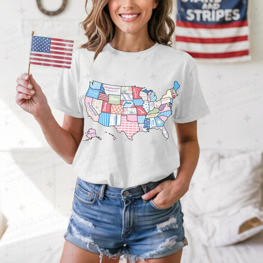 MAP OF AMERICA - DTF TRANSFER