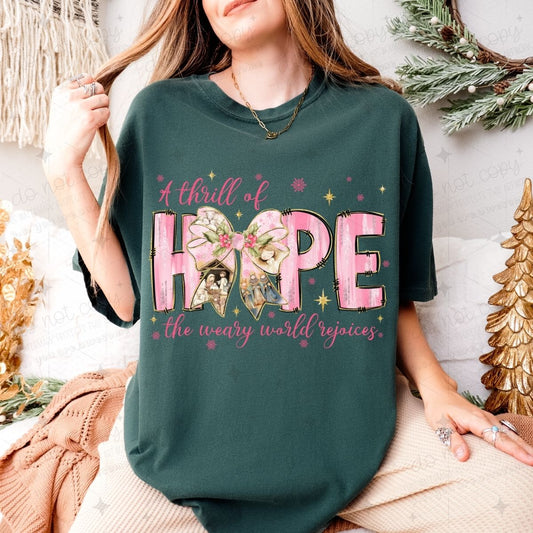 COQUETTE A THRILL OF HOPE THE WEARY WORLD REJOICES - DTF TRANSFER