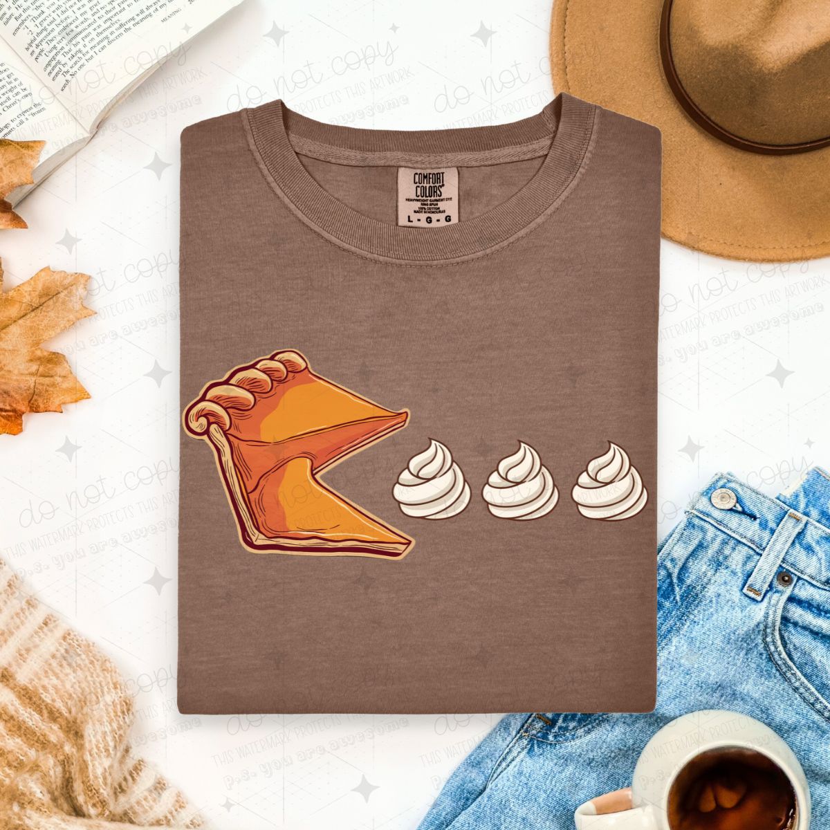 PUMPKIN PIE CHASING WHIPPED CREAM - DTF TRANSFER