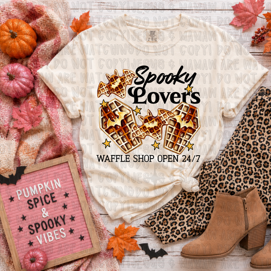 SPOOKY LOVERS WAFFLE SHOP - DTF TRANSFER