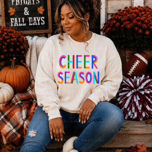 CHEER SEASON COLORBLOCK - DTF TRANSFER