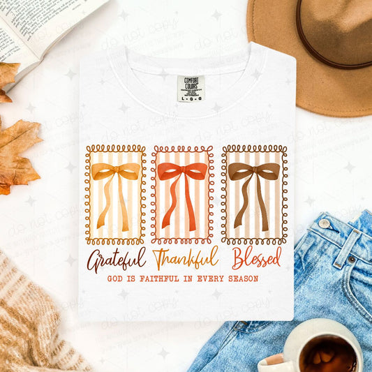 COQUETTE GRATEFUL THANKFUL BLESSED - DTF TRANSFER