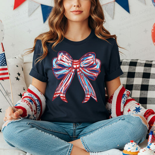 COQUETTE PATRIOTIC BOW - DTF TRANSFER
