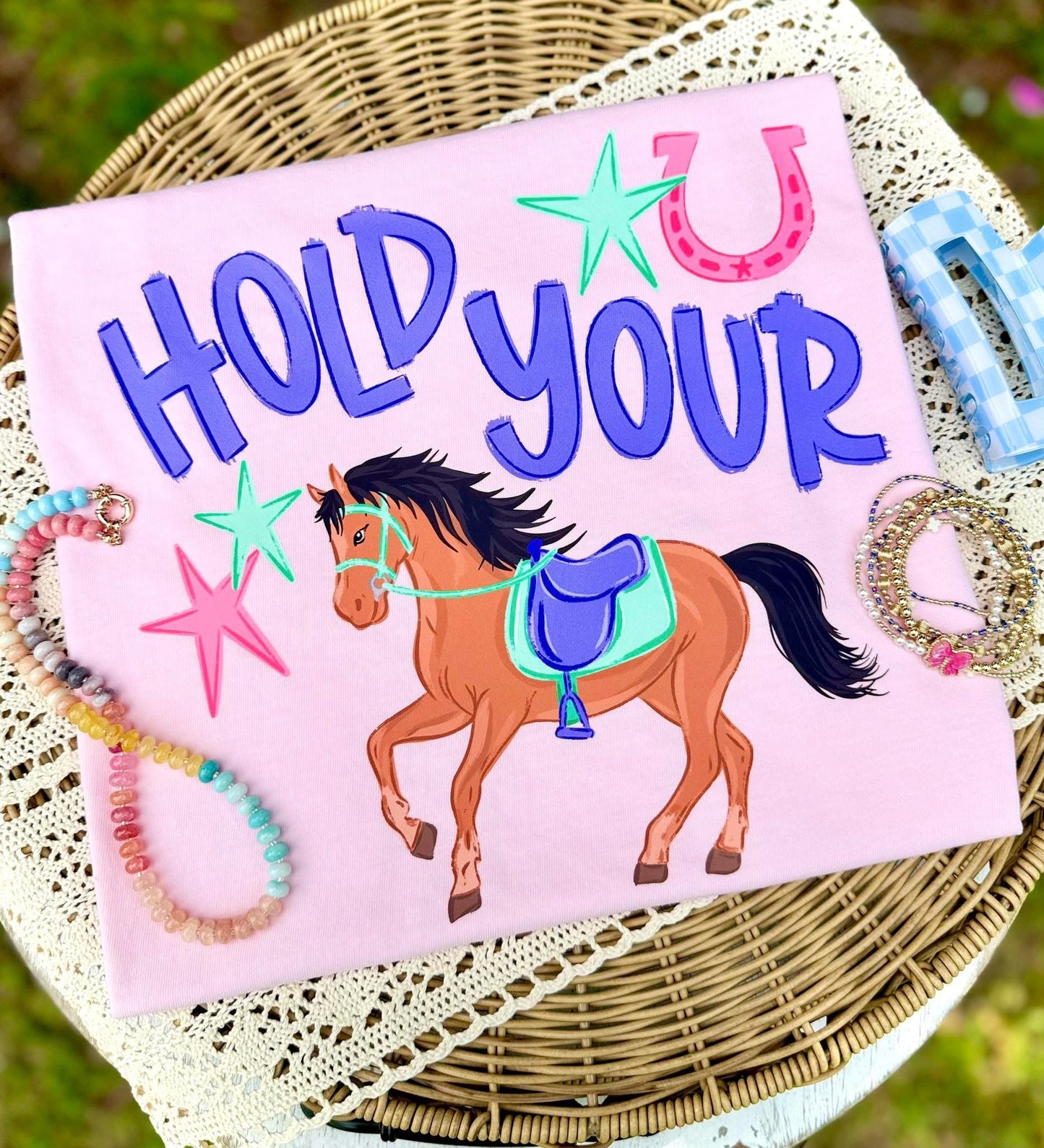 HOLD YOUR HORSES GIRL - DTF TRANSFER