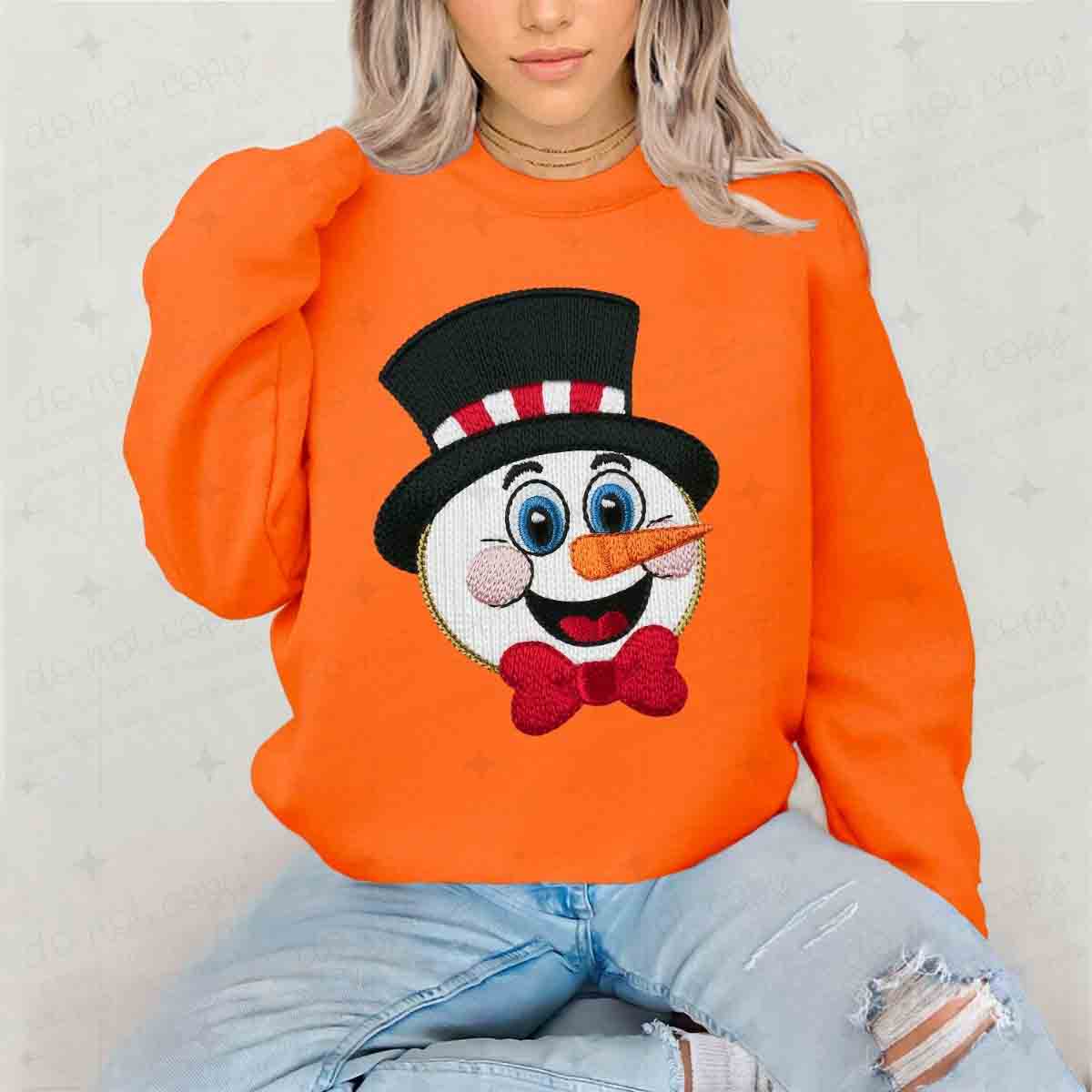 CARTOON SNOWMAN - FAUX YARN - DTF TRANSFER