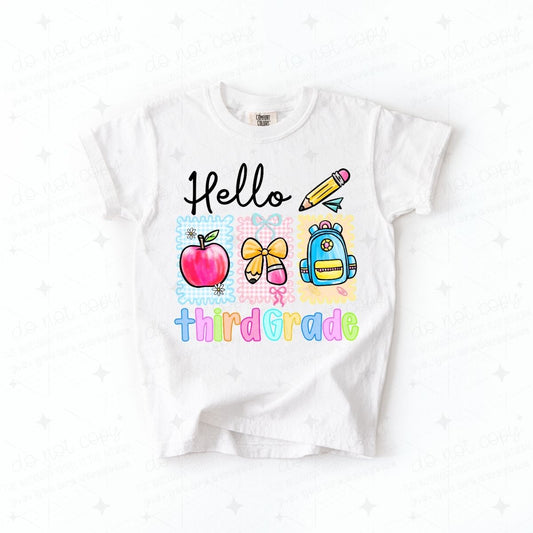 COQUETTE HELLO THIRD GRADE - DTF TRANSFER