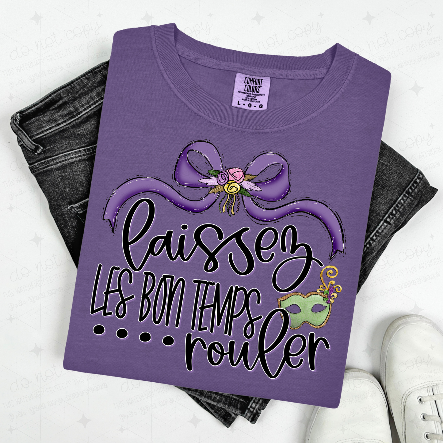 COQUETTE LAISSEZ LES BON TEMP ROULER (LET THE GOOD TIMES ROLL) - DTF TRANSFER