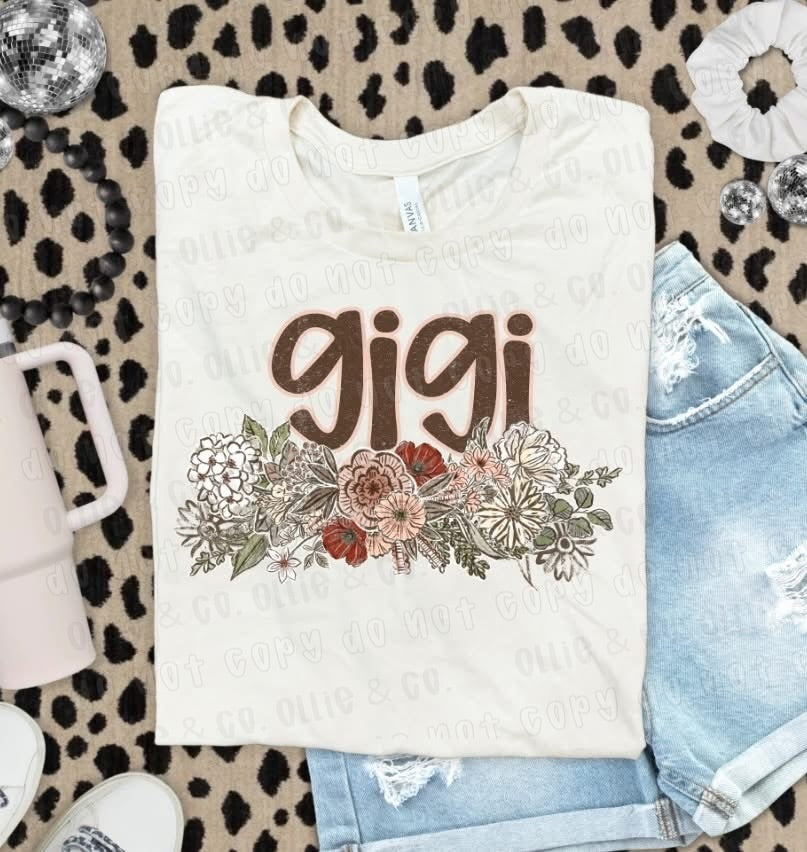 VINTAGE FLORAL GIGI - DTF TRANSFER