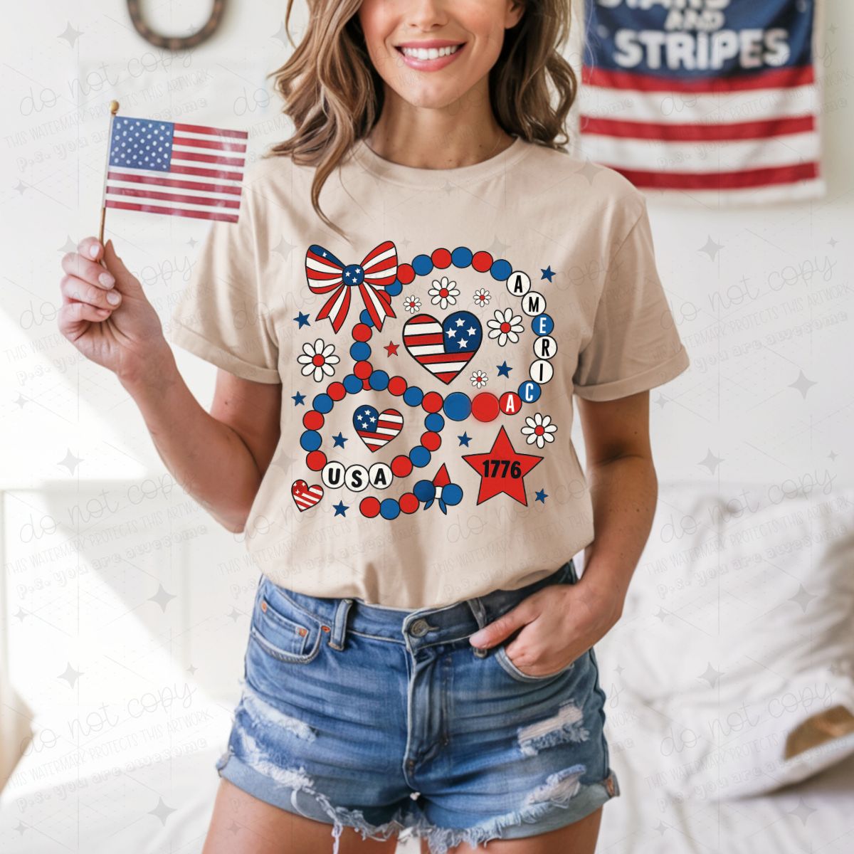 COQUETTE PATRIOTIC BRACELETS - DTF TRANSFER