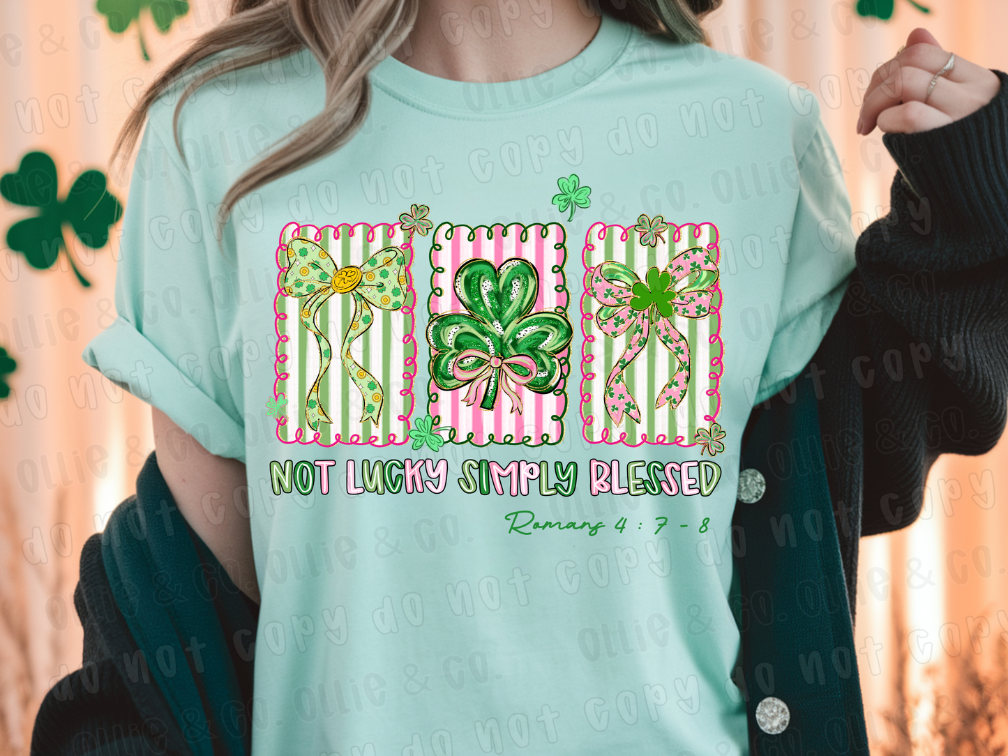 NOT LUCKY SIMPLY BLESSED - DTF TRANSFER