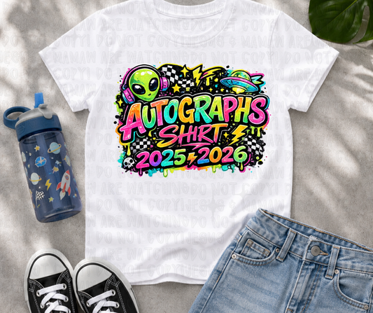 AUTOGRAPH SHIRT ALIEN - DTF TRANSFER