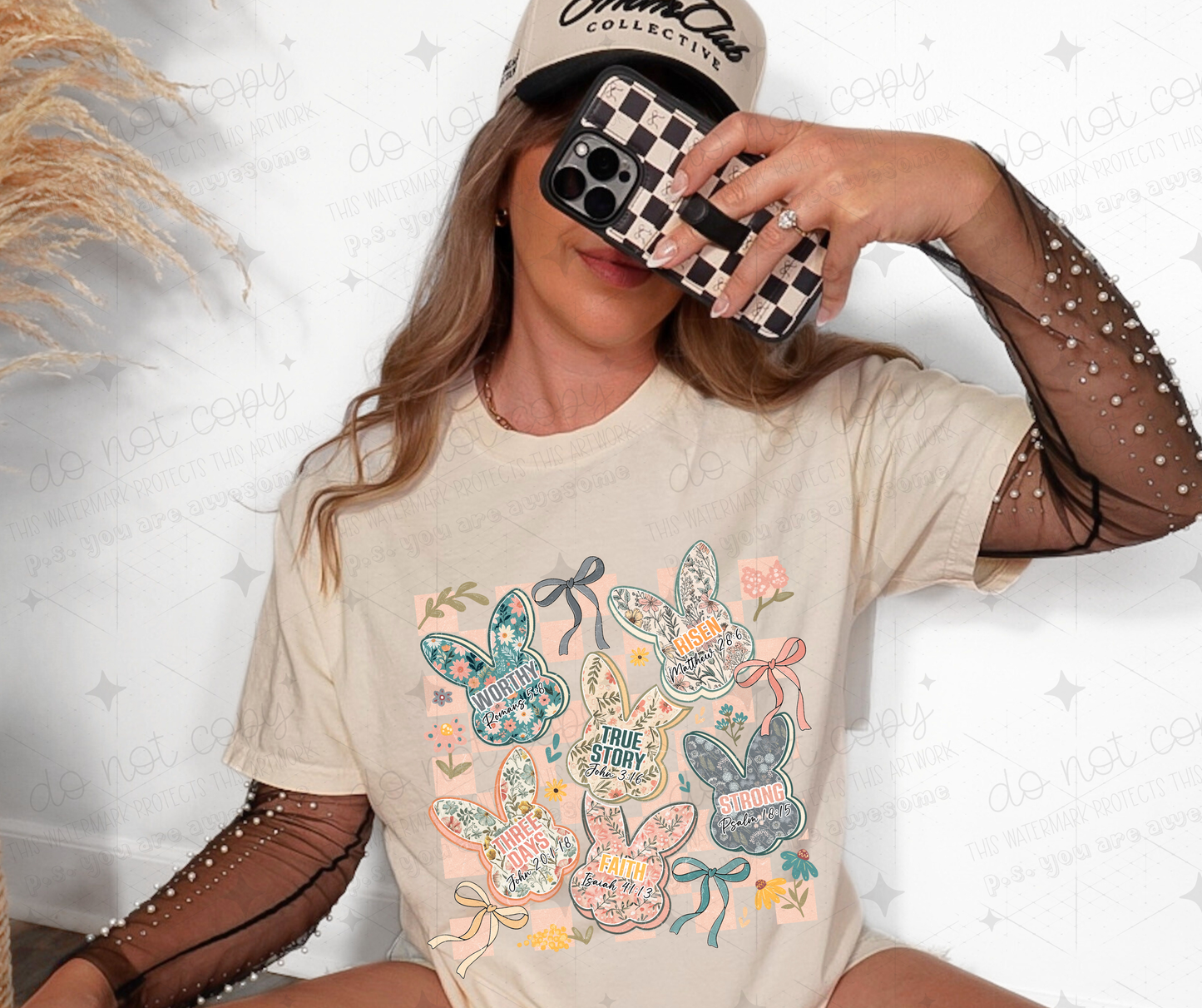 VINTAGE EASTER DARK - DTF TRANSFER