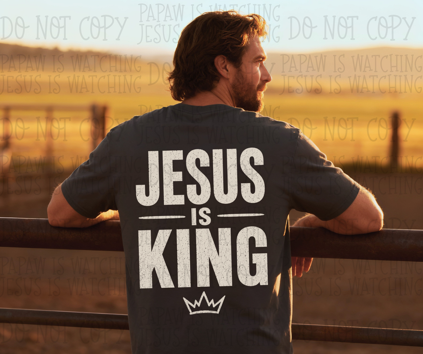 JESUS IS KING CREAM - DTF TRANSFER
