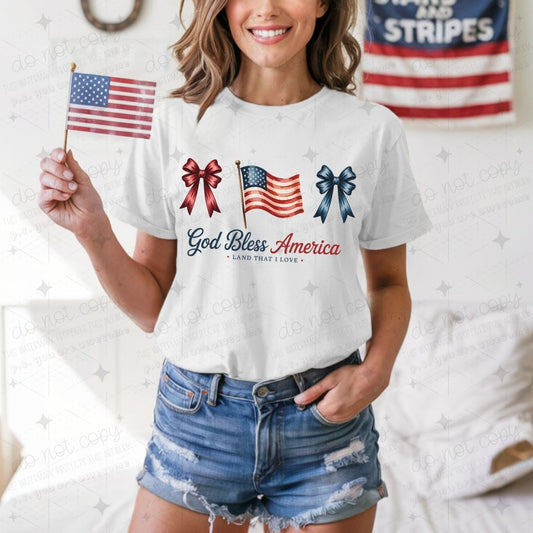 COQUETTE GOD BLESS AMERICA - DTF TRANSFER