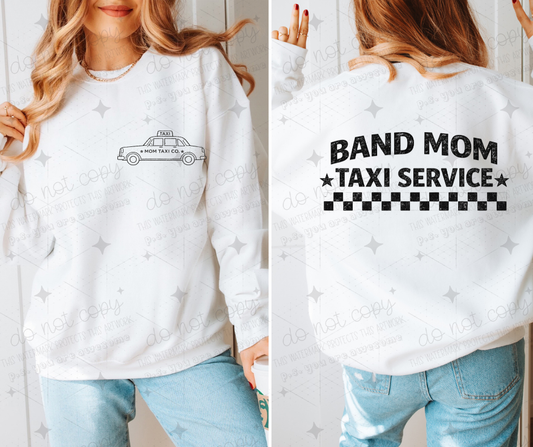 BAND MOM TAXI SERVICE - FRONT+BACK - DTF TRANSFER