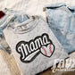 Faux Embroidered Mama Sports Patch DTF PRINT  - DTF TRANSFER