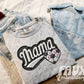 Faux Embroidered Mama Sports Patch DTF PRINT  - DTF TRANSFER