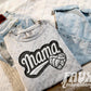 Faux Embroidered Mama Sports Patch DTF PRINT  - DTF TRANSFER