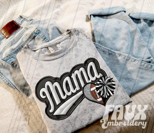 Faux Embroidered Mama Sports Patch DTF PRINT  - DTF TRANSFER