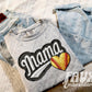 Faux Embroidered Mama Sports Patch DTF PRINT  - DTF TRANSFER